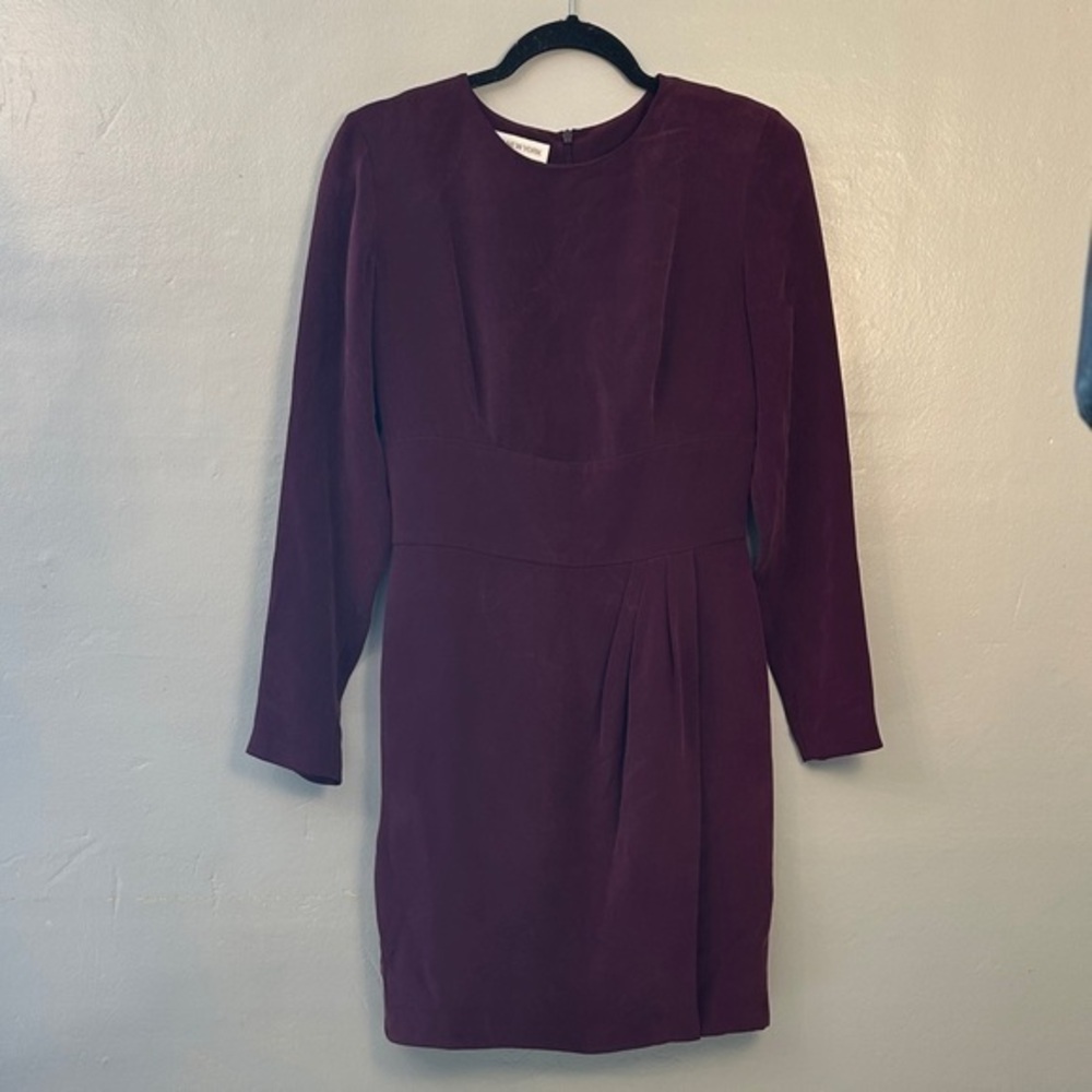 Jones New York 100% Silk Dress size 8 Maroon